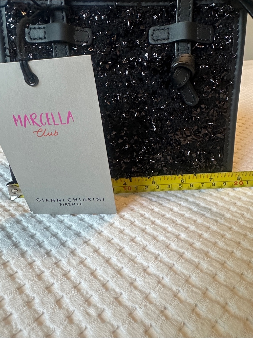 GIANNI CHIARINI FIRENZA Black Glitter Tote - Picture 6 of 10